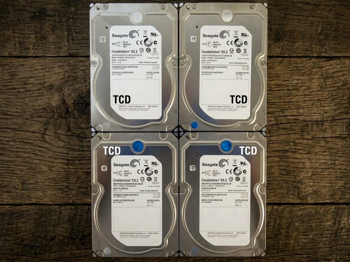 Lot of 4 Seagate Constellation ES.3 ST4000NM0023 4TB 7.2K SAS 6Gb/s 3.5" HDD