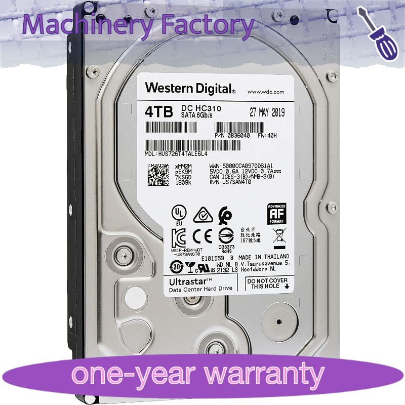 1PCS HUS726T4TALE6L4 FORFIT WD Ultrastar DC HC310 4TB HDD 3.5"7200RPM SATA256MB