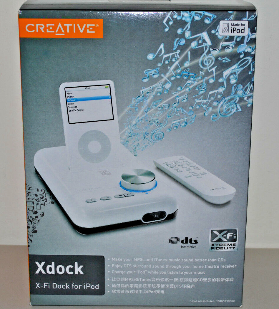 Creative Xdock X-Fi Sound Card Audio Dock Charger for iPod SB0800 - Classic Nano