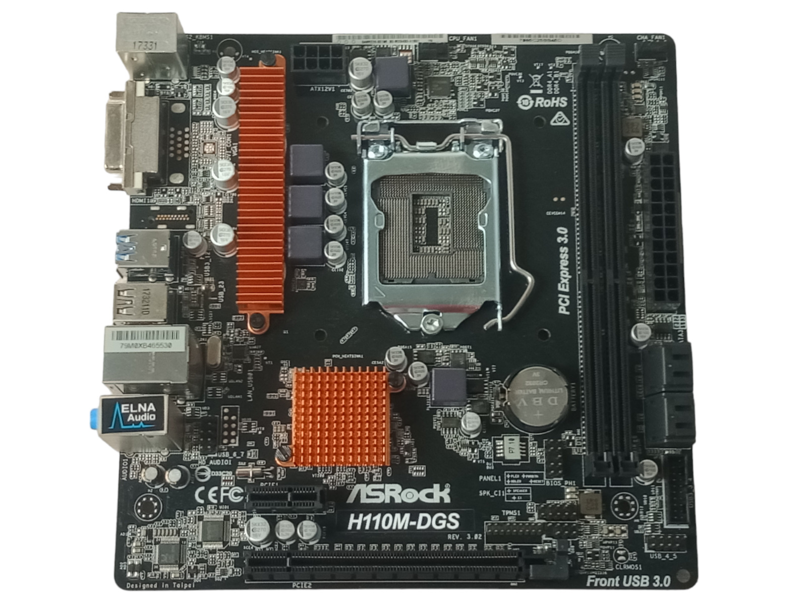 ASRock H110M-DGS Super Alloy R3.02 LGA1151 DDR4 mATX Motherboard | Tested Works