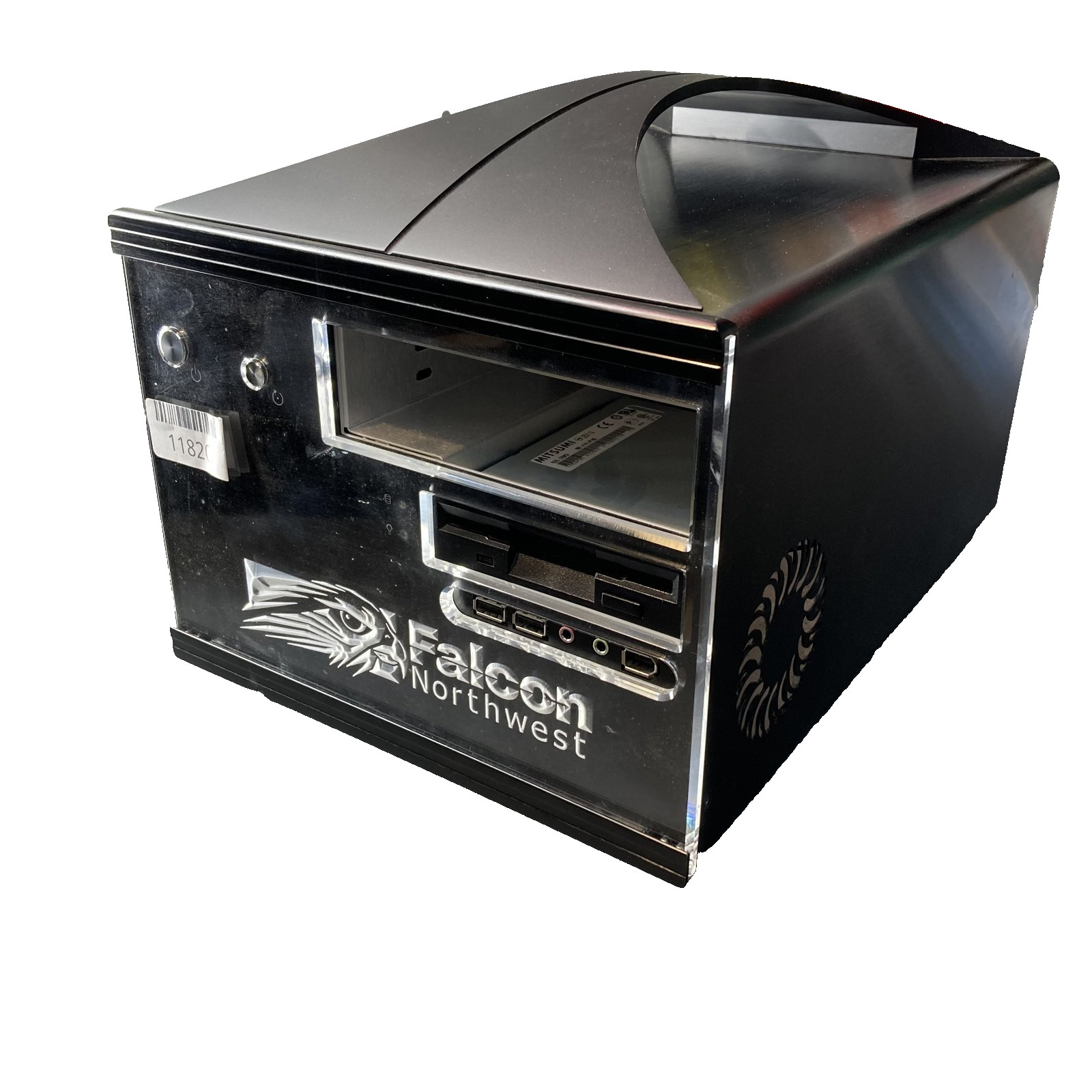 Falcon Northwest FragBox PC Gaming Case Black Aluminum MicroATX