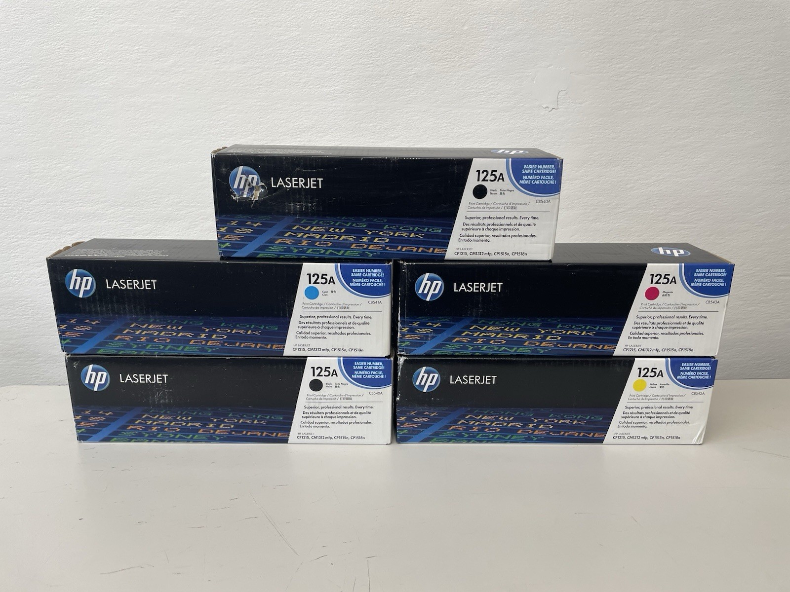 Set HP 125A Original Toner HP Color Laserjet CB540A - CB543A Y/M/C/BK