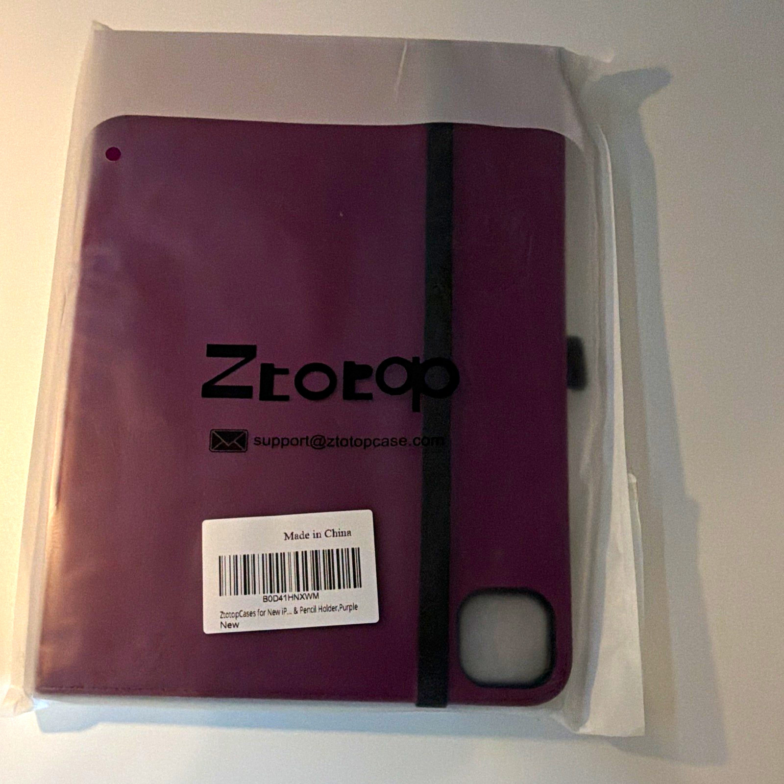 Ztotop Folding Folio Case for Apple iPad w/ Pencil Holder, Purple B0D41HNXWM