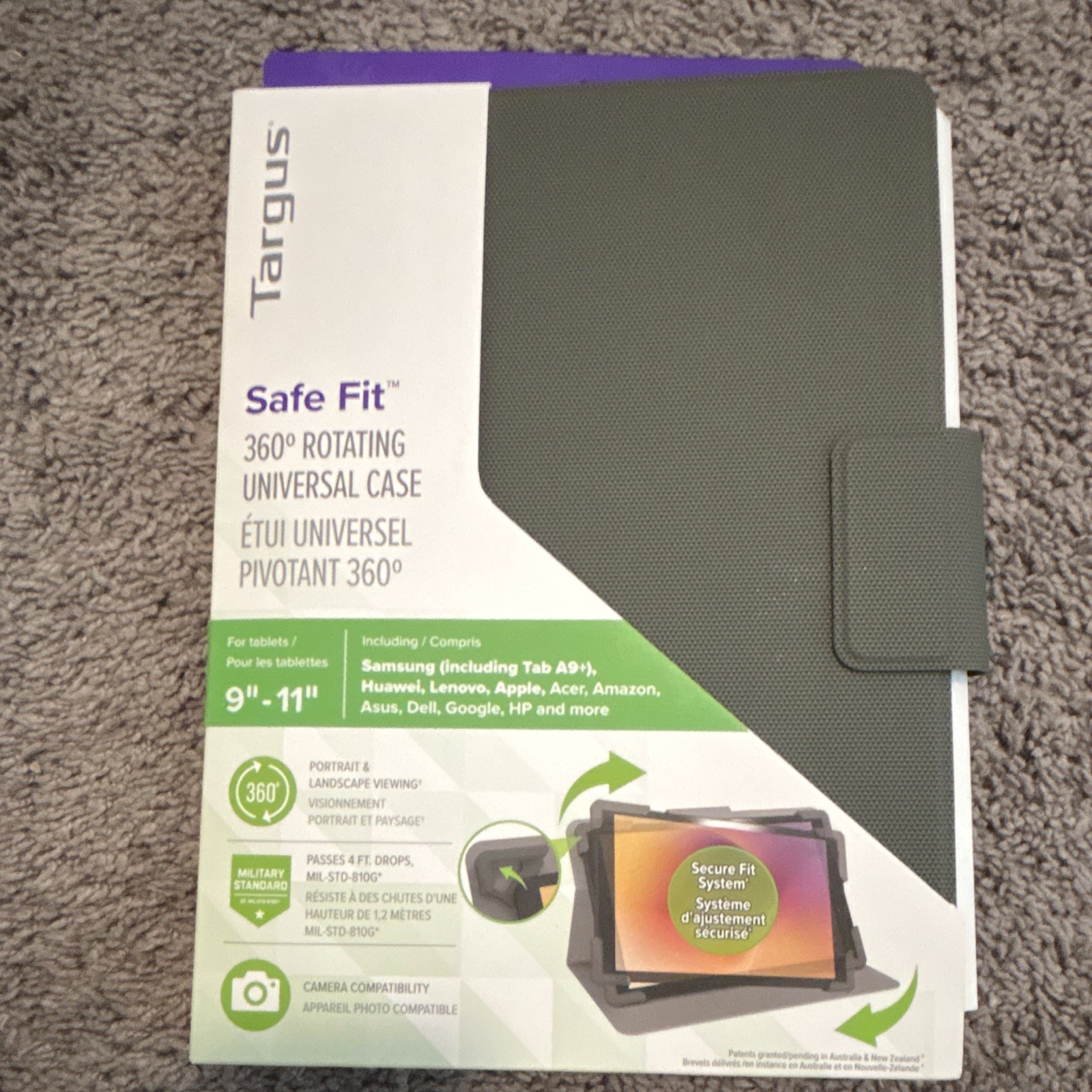 TARGUS Safe Fit Universal Case 9-11" 360 Rotating Black THZ785GL