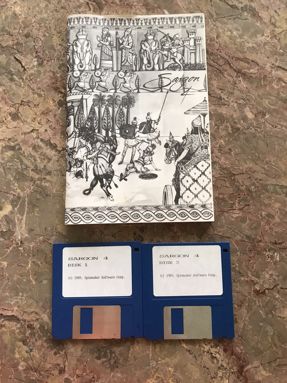 Sargon 4 Chess 1989 IBM Spinnaker Software PC Game Rare 3.5" disks