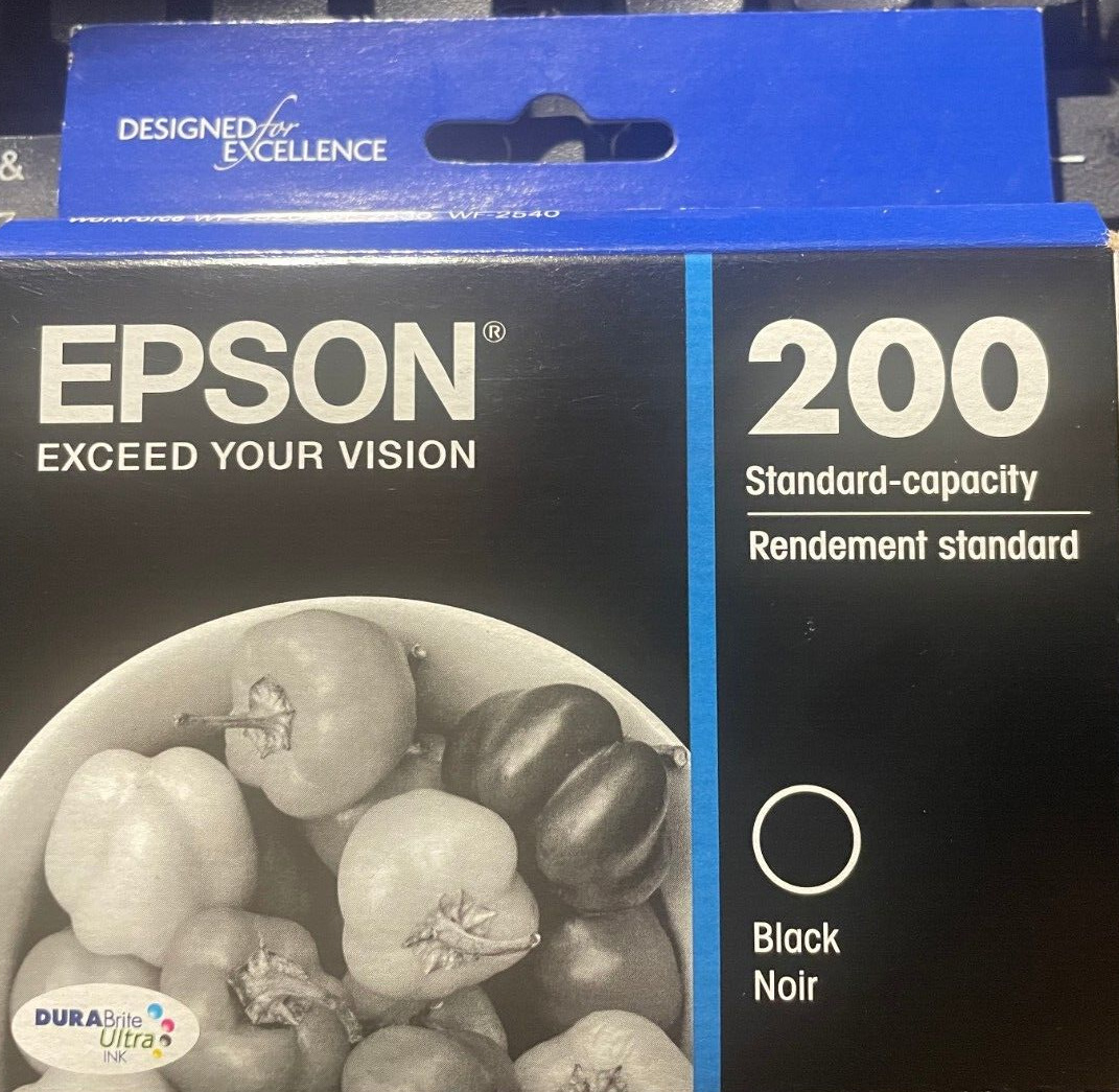 Epson 200 Black Ink Cartridge Exp. Date 10/2020 New Sealed  #010343901049