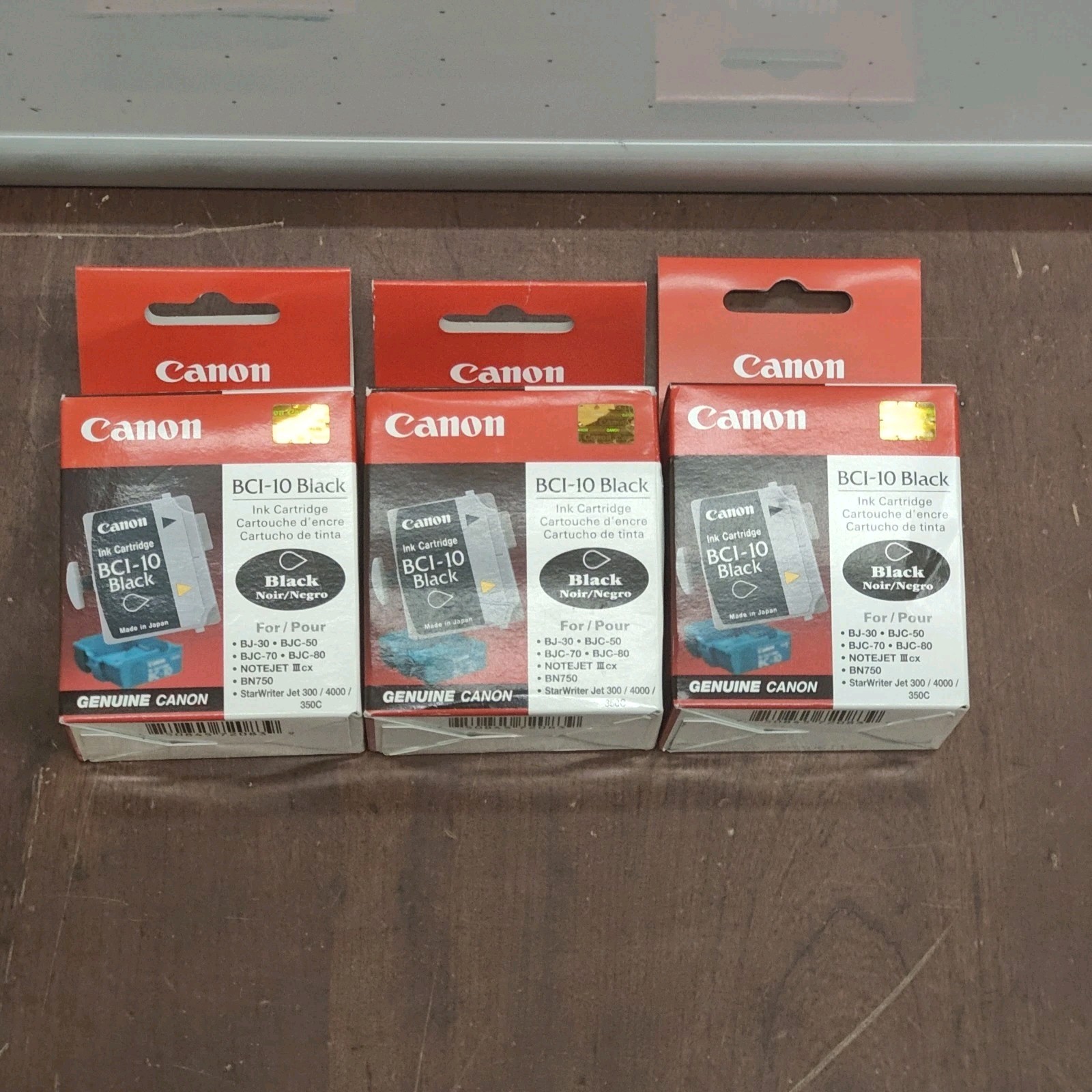 Canon BCI-10/0956A003 Black Ink Cartridge GENUINE 3 Pack - 3 Boxes - 9 Total 