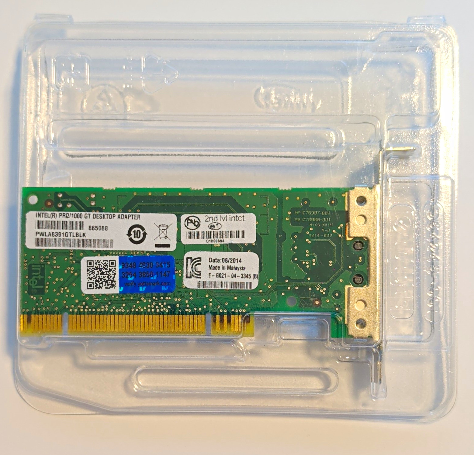 Intel PRO/1000 GT Desktop Adapter PWLA8391GTBLK PCI RJ-45 1-Port 1000Mbps
