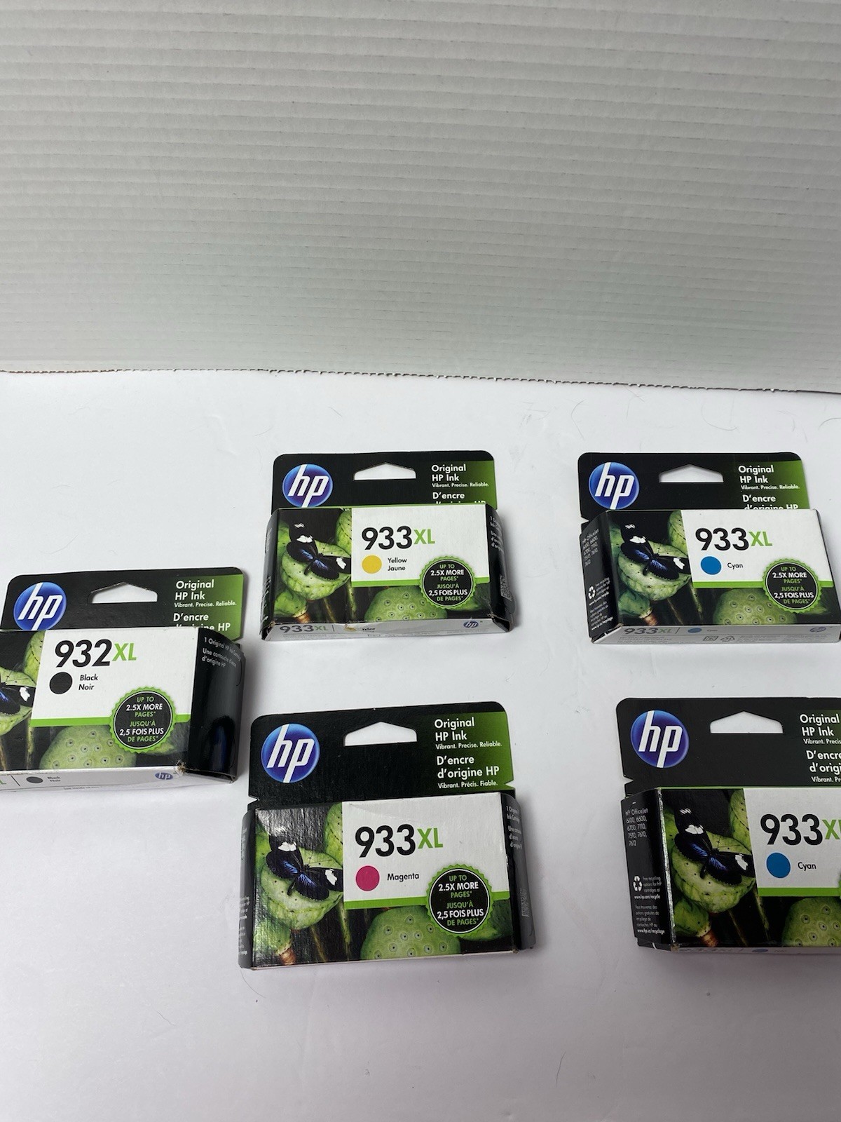 Set Of Four 933XL And 1 932XL HP