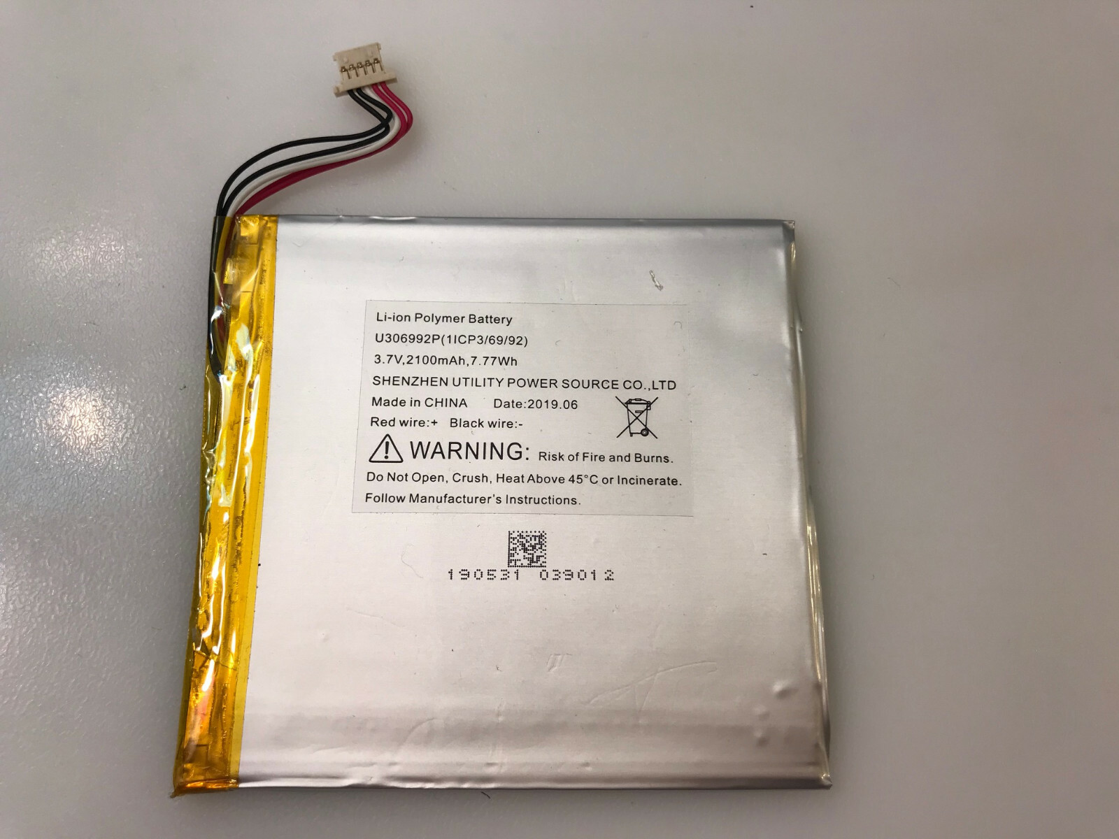 Original li-on polimer battery U306992P 3.7v 2.1Ah ONN 100026191 2nd Gen Tablet