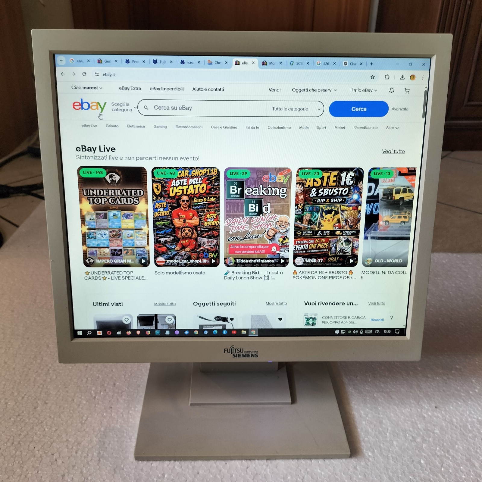 Fujitsu Siemens VGA SCENICVIEW A17-3 17" LCD TFT Retro Gaming Industry Monitor