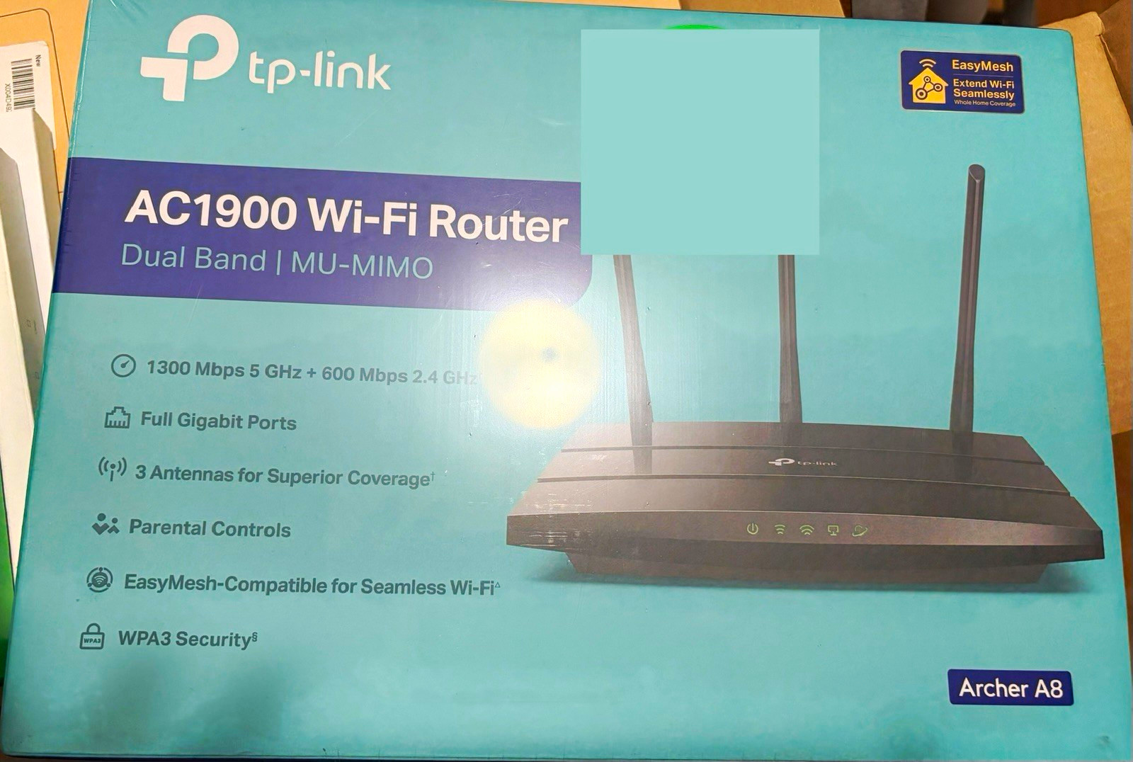 TP-LINK Archer A8 AC1900 Dual-Band MU-MIMO EasyMesh WPA3 4x Gigabit