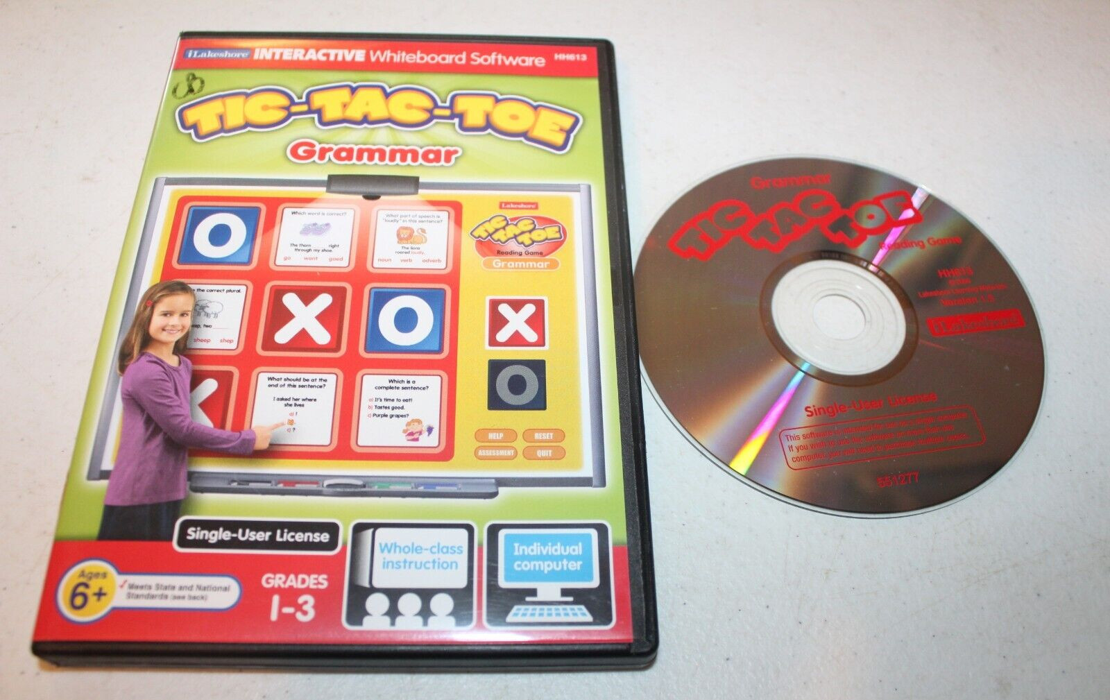 Tic Tac Toe Grammar - Interractive Whiteboard - Grades 1-3 (PC-MAC) Lakeshore