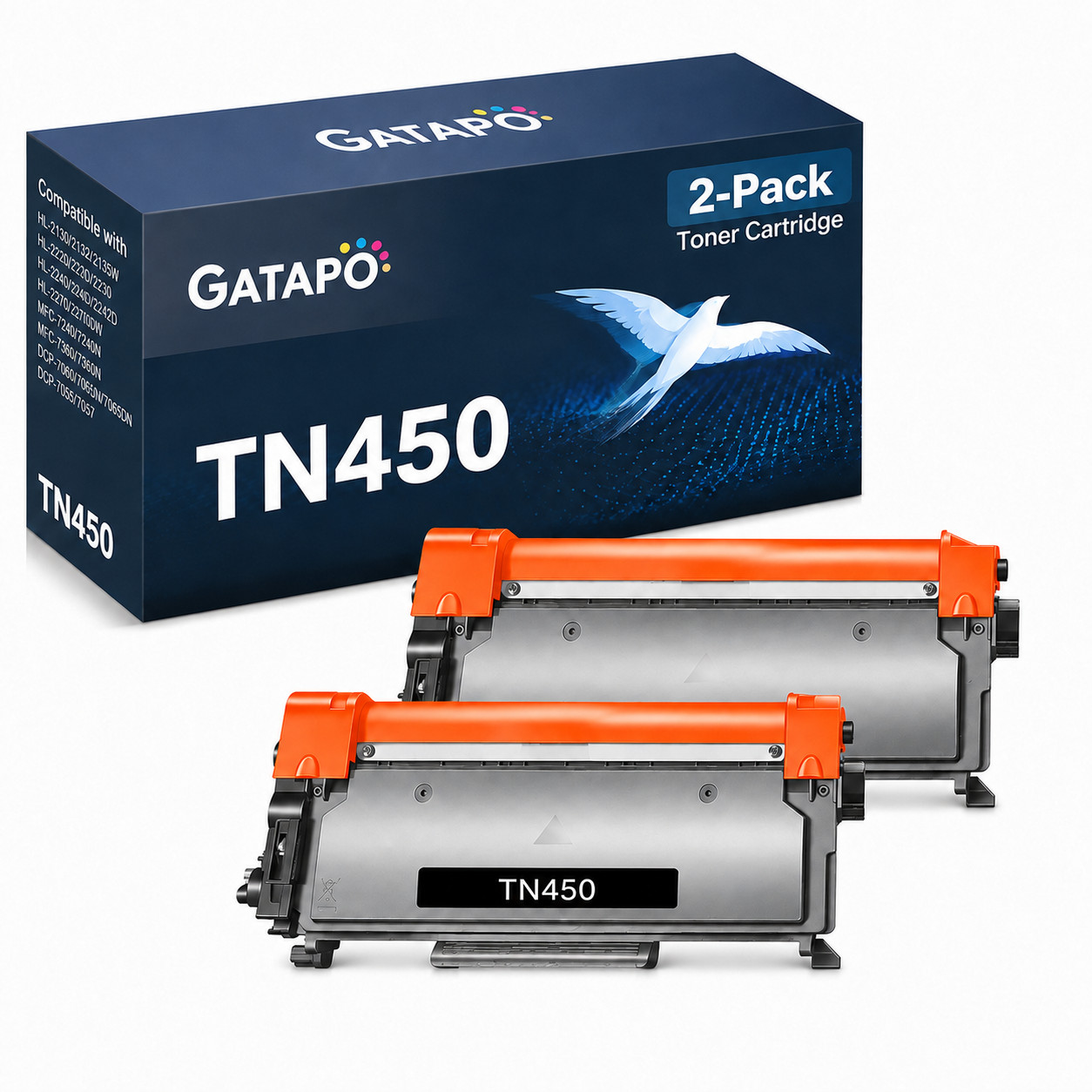 2PK TN450 Toner Cartridge for  HL-2270DW HL-2280DW HL-2240 Intellifax284