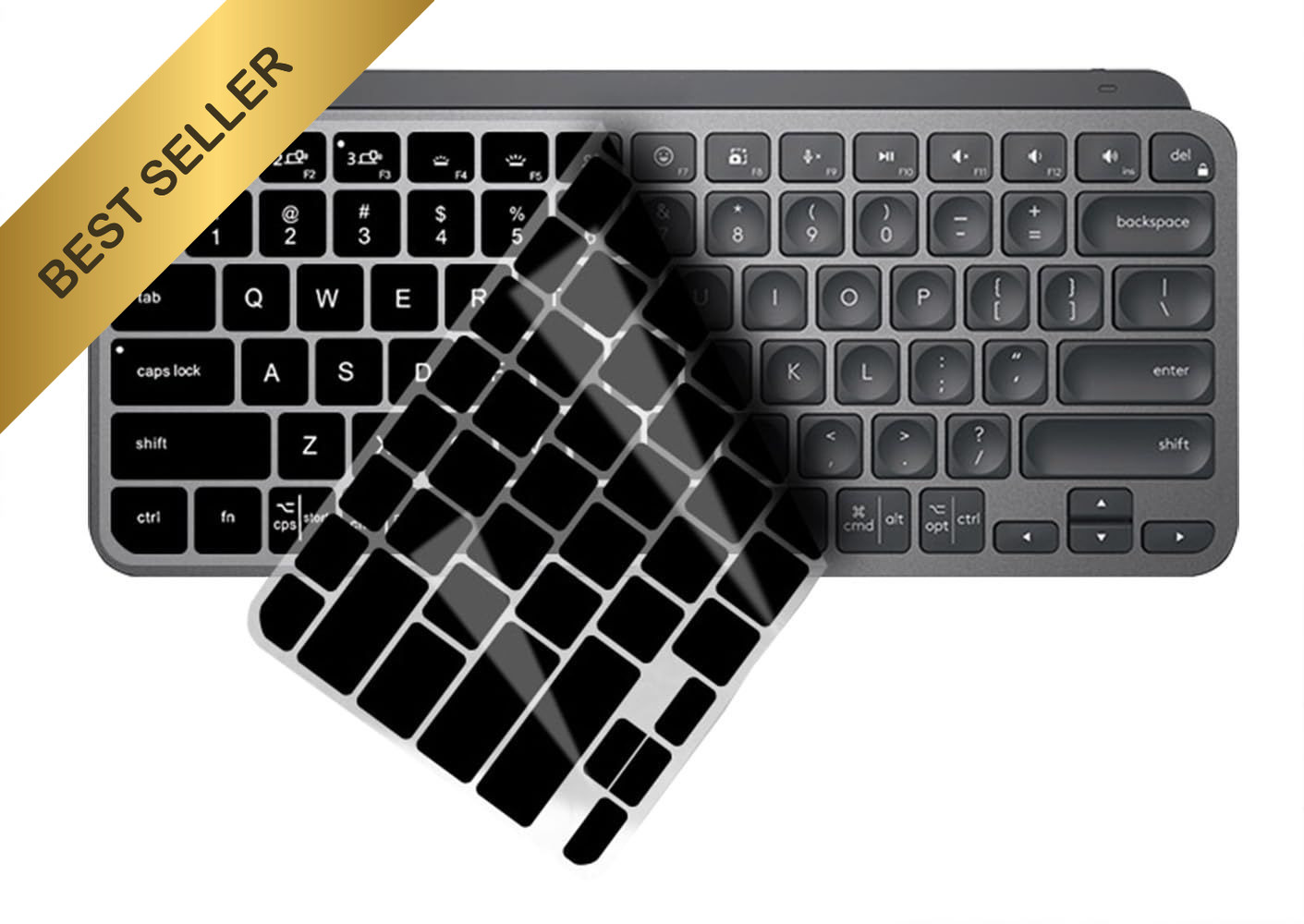 Logitech MX Keys Mini Silicone Keyboard Skin Cover Dust Proof Black Protection