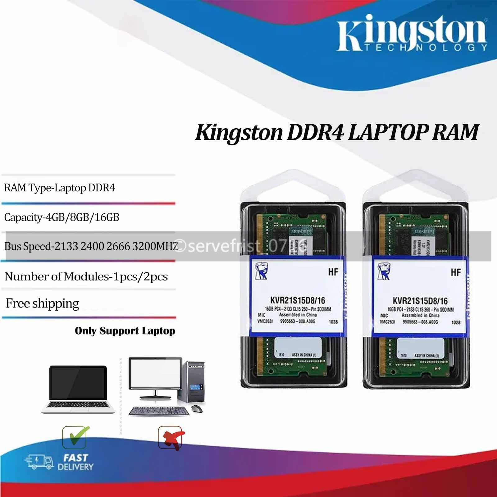 Kingston DDR4 4GB 8GB 16GB 2133 2400 2666 3200MHz Laptop SO-DIMM Memory RAM Lot