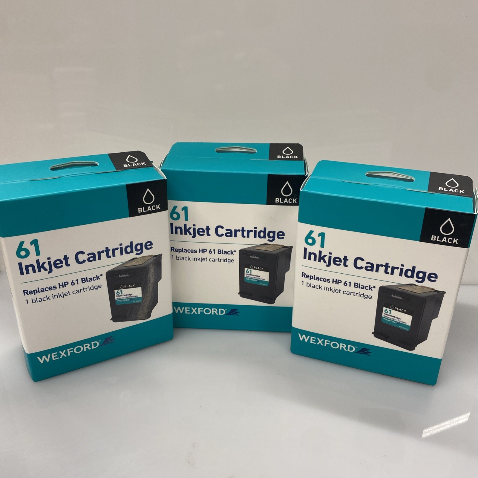 3X Wexford Inkjet Cartridge Replaces HP 61 -Black -Sealed