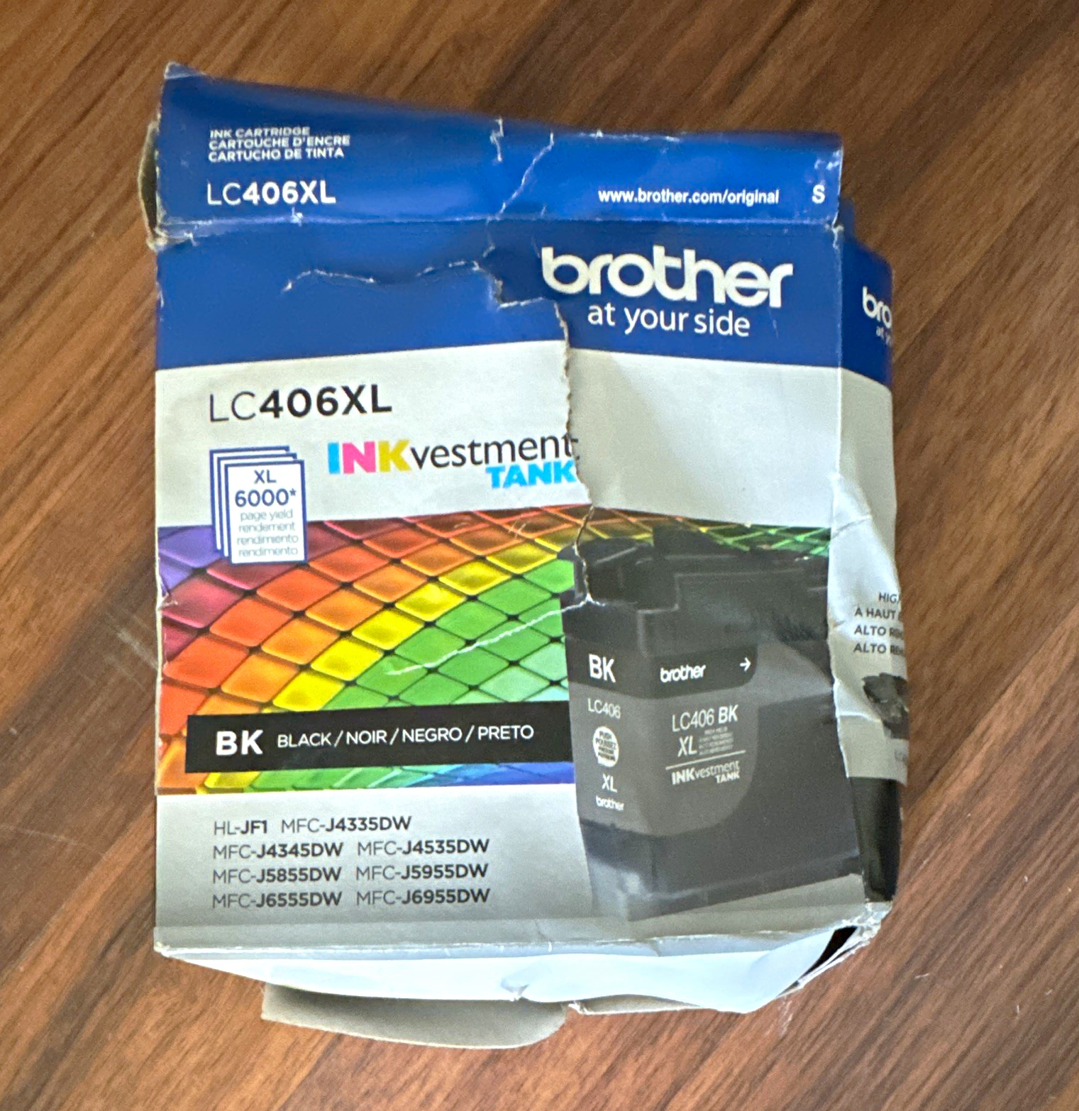 Brother Genuine LC406XL/LC406BK Black High Yield Ink Cartridge for MFC-J5855DW