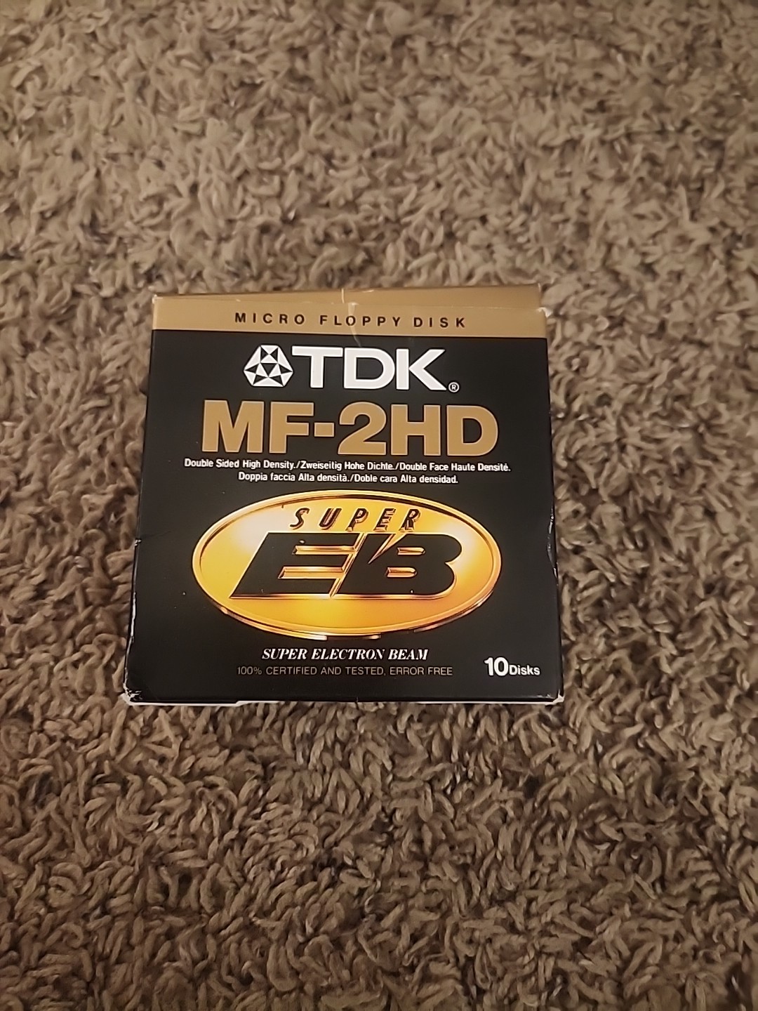 9 Total TDK MF-2HD Micro Floppy Disks Storage Double Sided Super EB