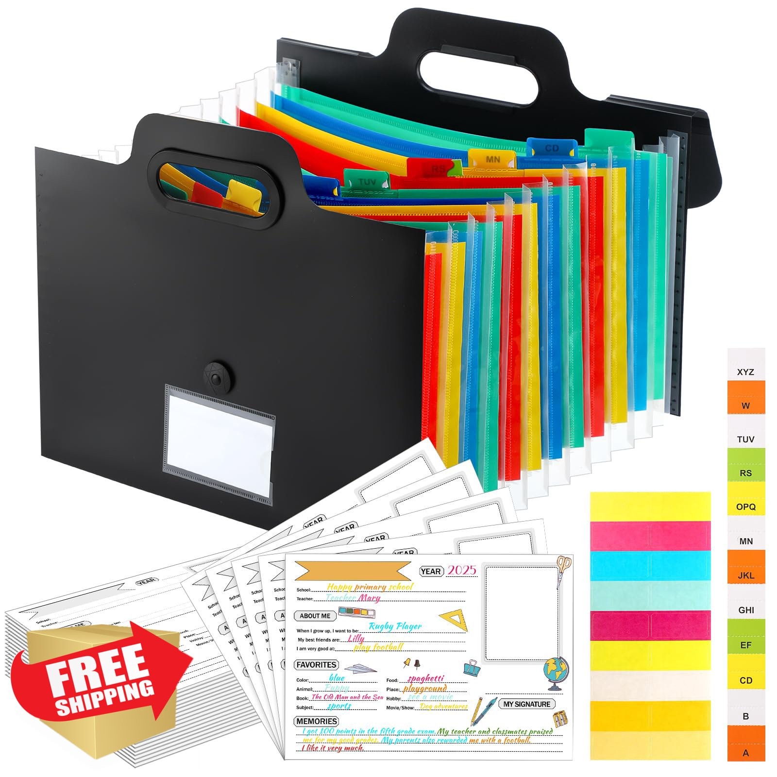 Motipuns Black K-12 School Memory Box (1 Pc)