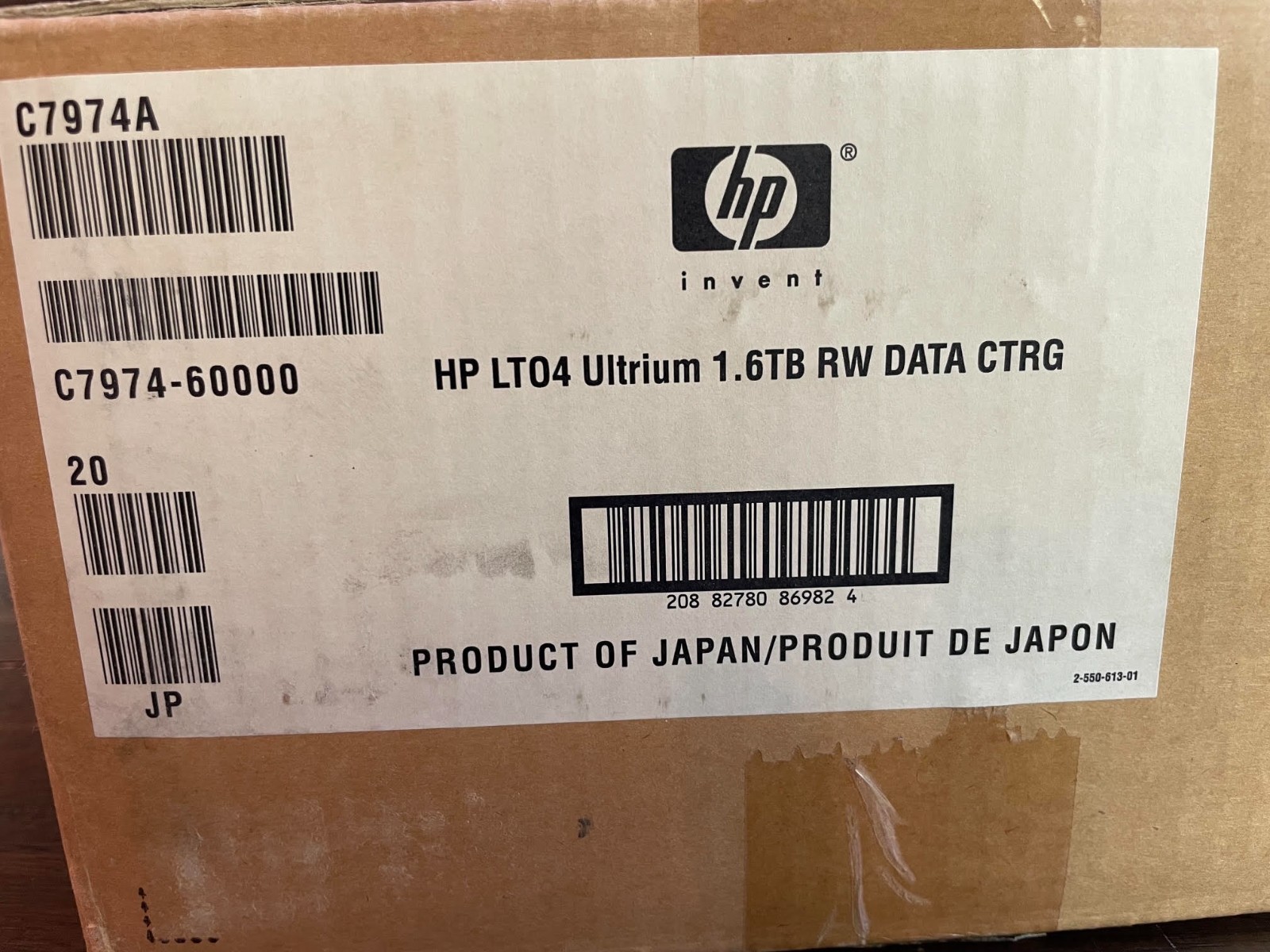 HP C7974A LTO-4 Ultrium 1.6TB DataCartridge 20-Pack Factory Sealed NEW
