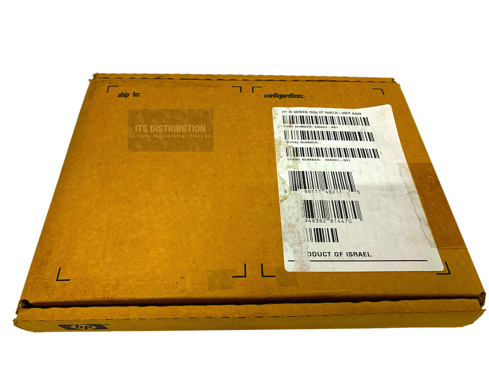 649283-B21 I Open Box HP InfiniBand QDR/EN 10Gb Dual Port 544FLR-QSFP Adapter
