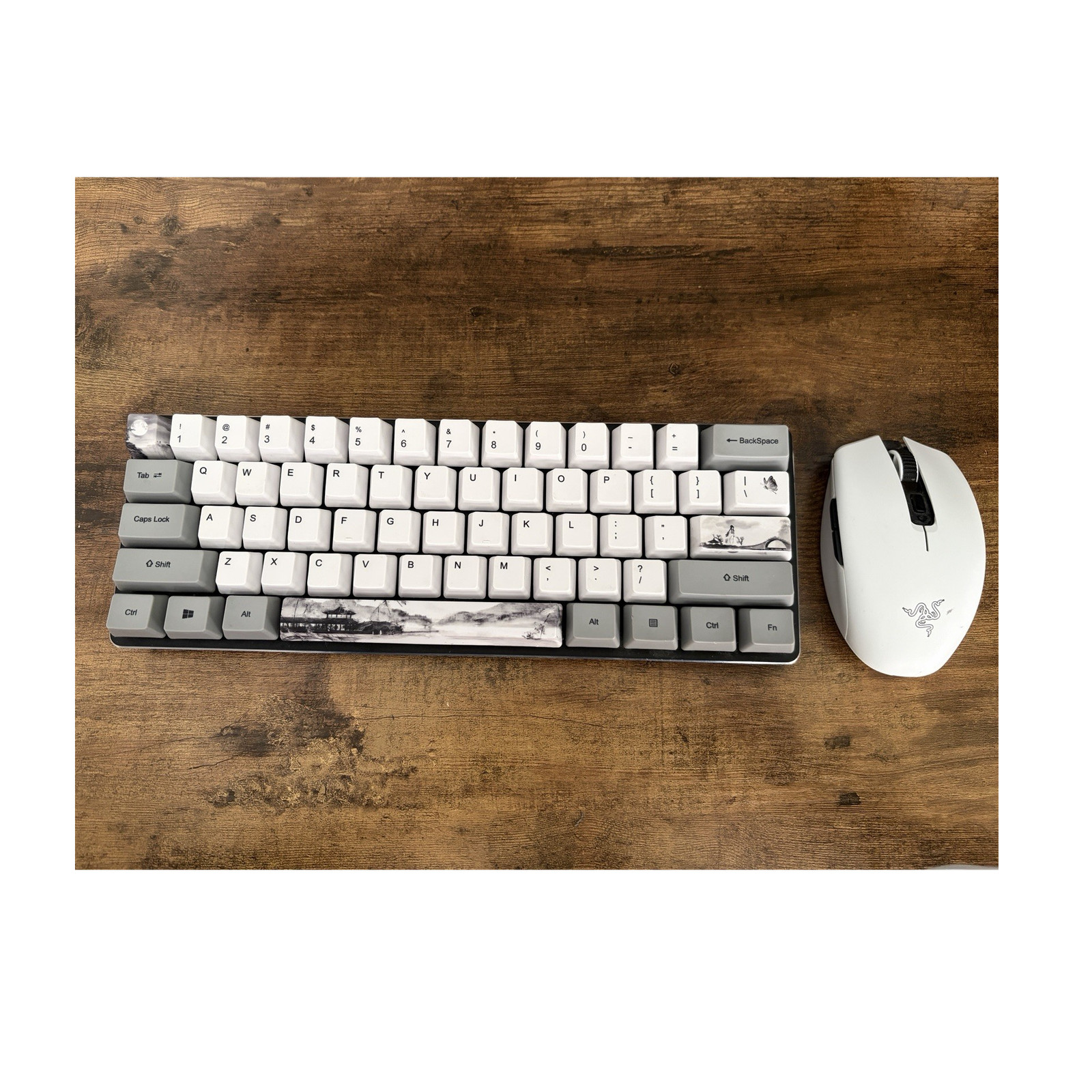 Glorious GMMK Compact Keyboard & Razer Orochi V2 Wireless Mouse Bundle