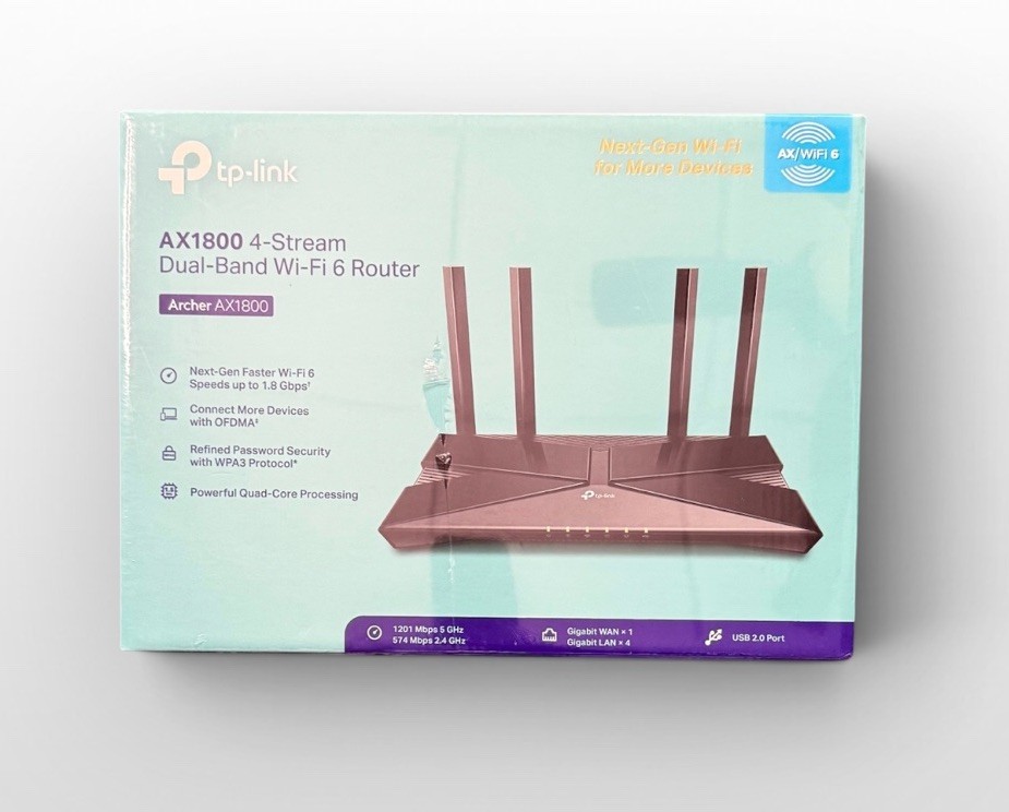 TP-Link Archer AX1800 Dual-Band Wi-Fi 6 Gigabit Router 4-Stream New Sealed