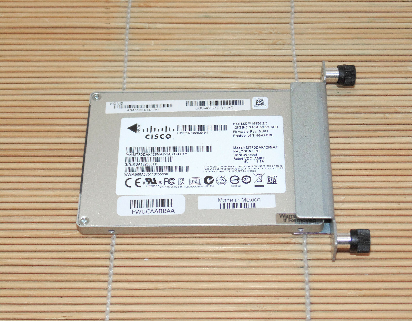 Cisco ASA5508 SSD ASA5508-X 128GB-C M550 2.5 SATA 6Gb/s SSD