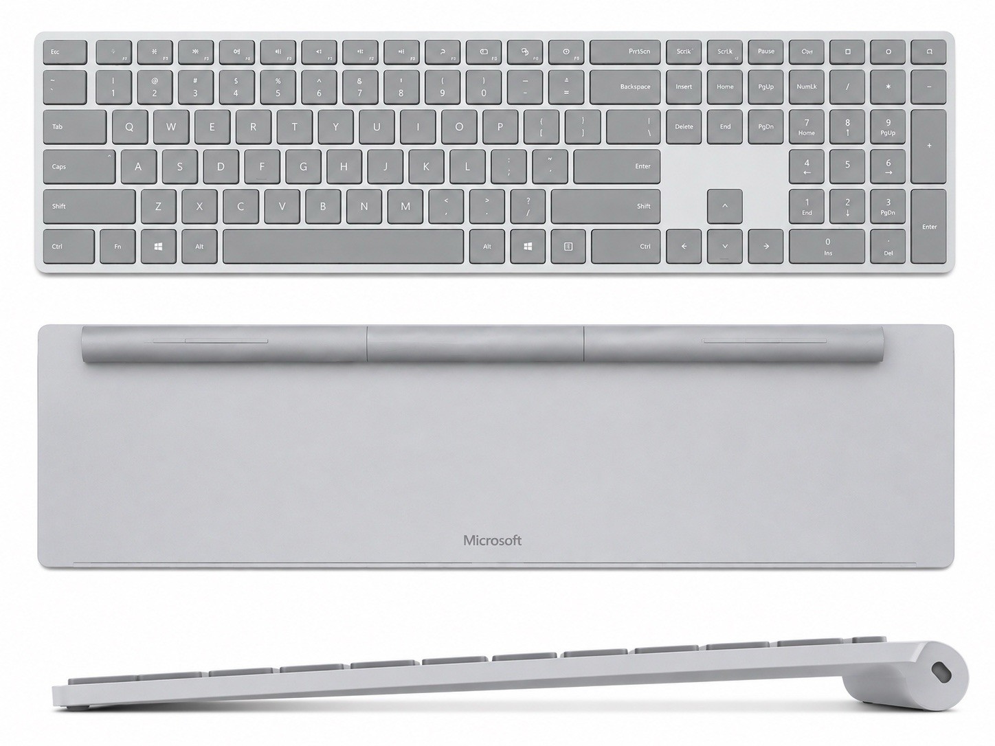 Microsoft Surface Keyboard 1742 WS2-00025 Wireless Bluetooth Full Size Gray