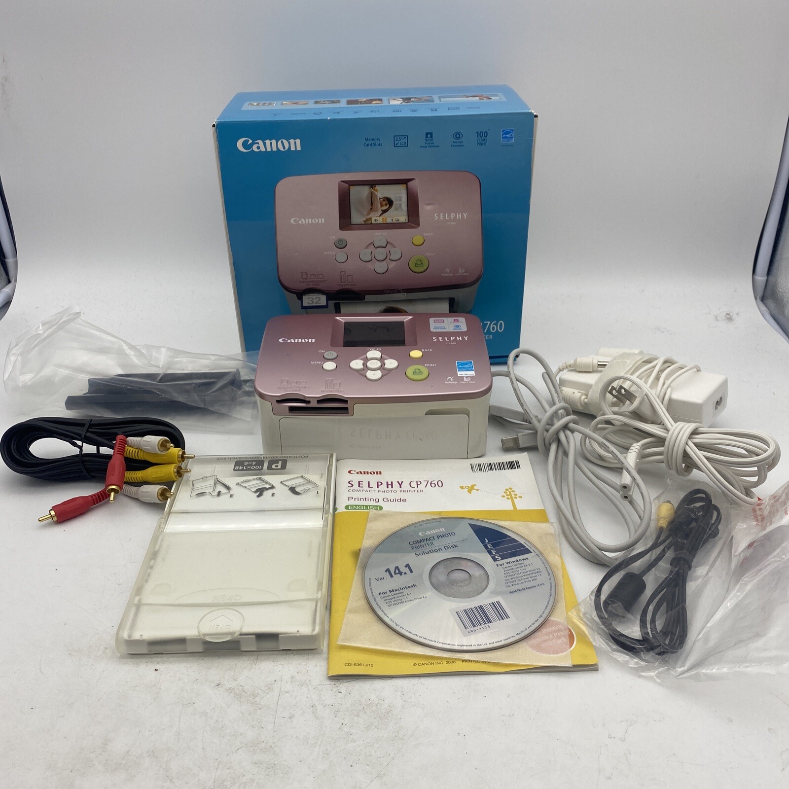 New CANON SELPHY CP760 Compact Photo Printer ~ PINK Special Edition Nice