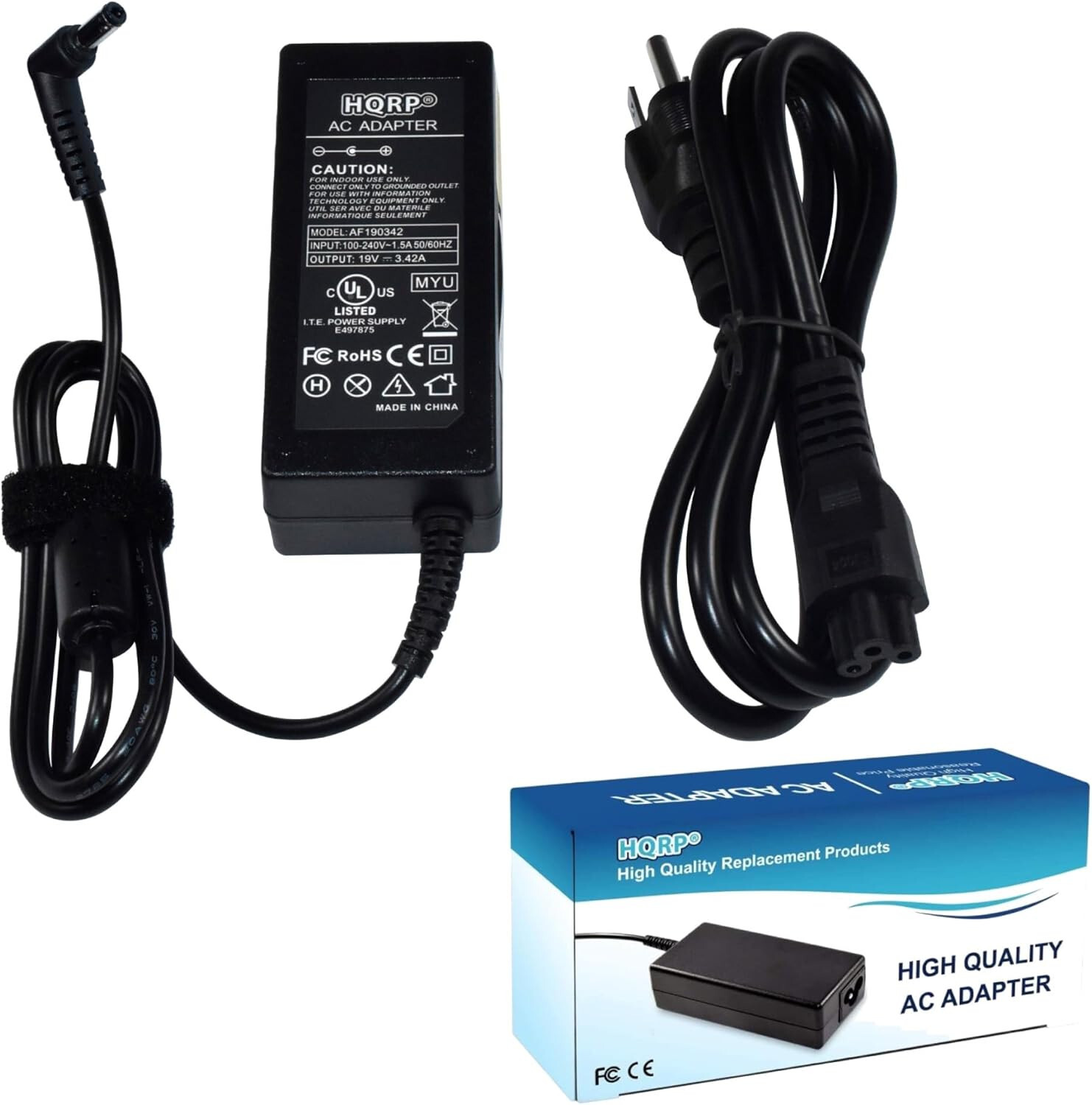 HQRP 65W AC Adapter for Intel NUC Kit DC3217BY DC3217IYE DC53427HYE DCCP847DYE