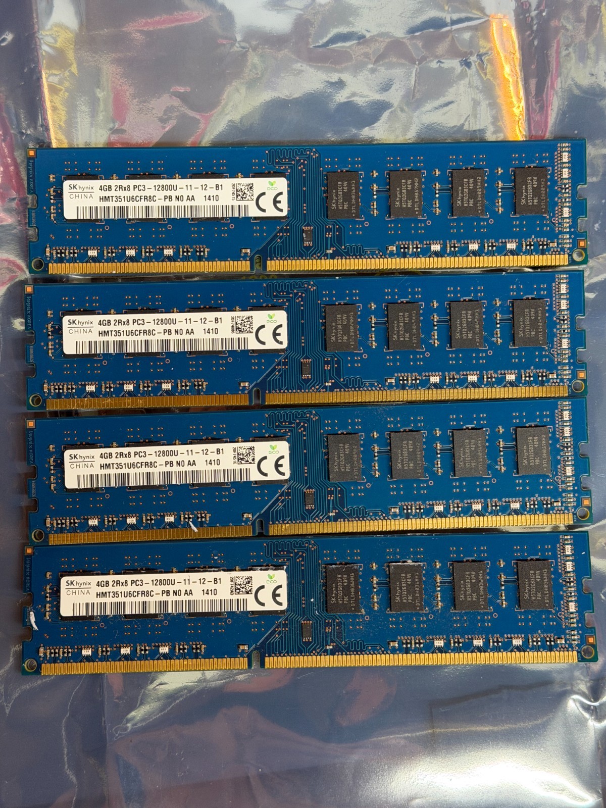 SK Hynix 16GB 4x4GB DDR3-1600 PC3-12800U Desktop RAM Lot Tested