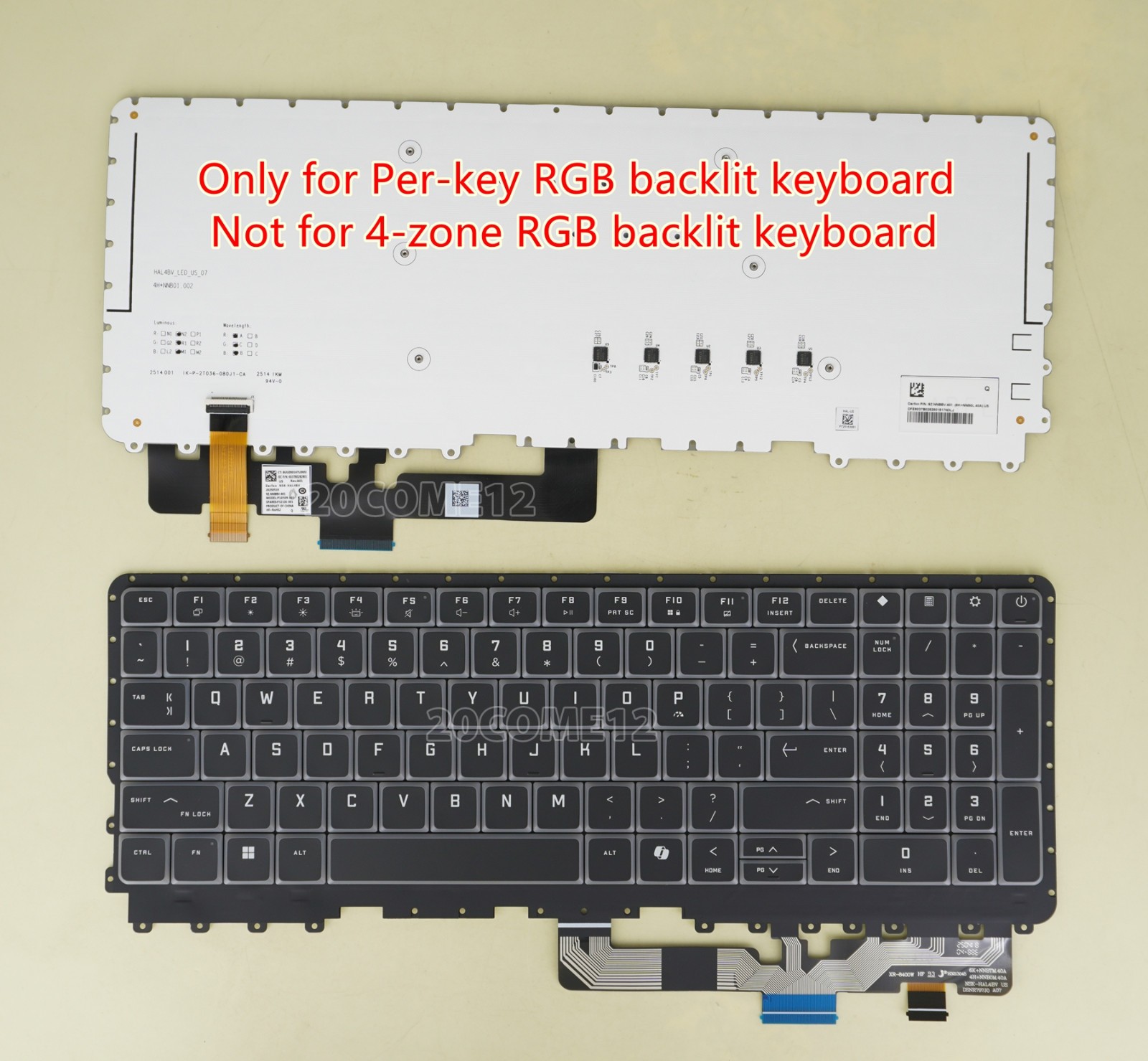 New for HP OMEN MAX Gaming 16-ah 16-ah0000 Keyboard Per-key RGB Backlit US black