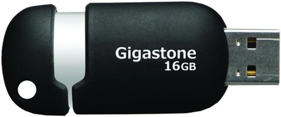 Gigastone GS-Z16GCNBL-R 16GB Black USB 2.0 Sliding Capless Flash Drive