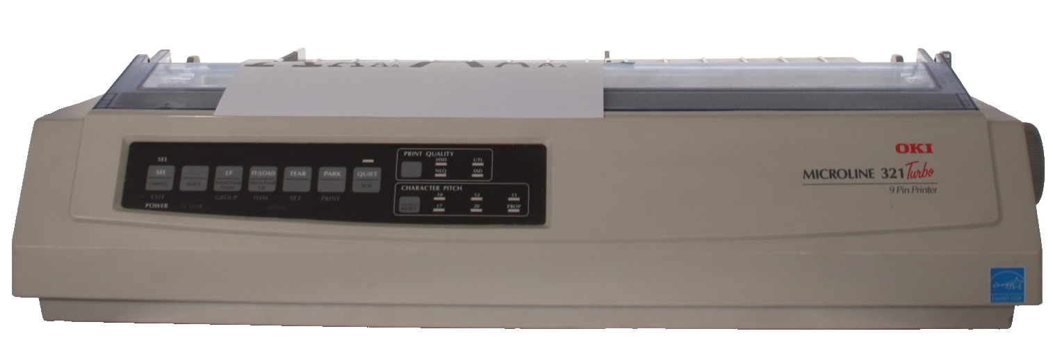 Oki Microline 321 Turbo Point of Sale Dot Matrix 9-Pin Printer