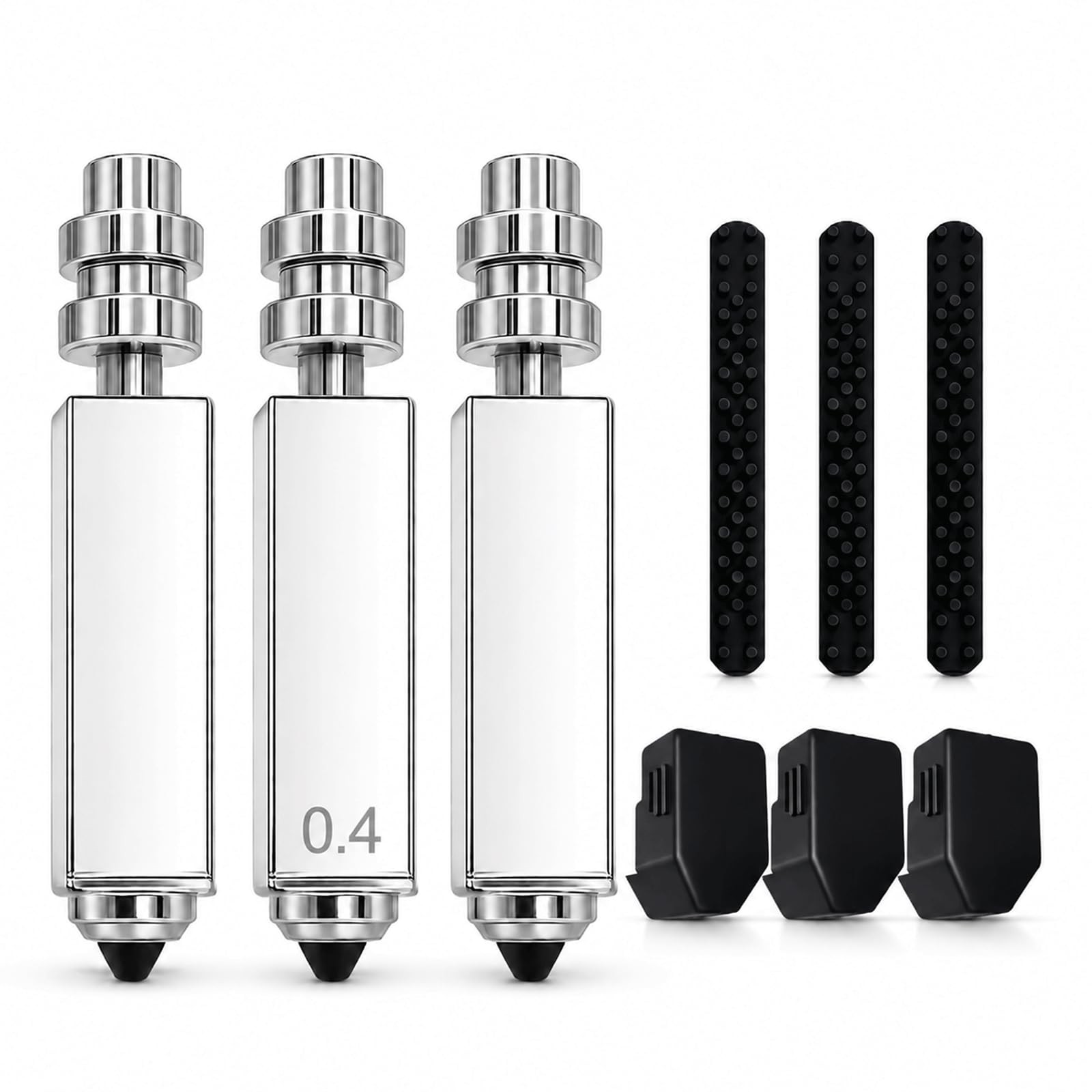 HIKUDIY 3PCS 0.4mm Hardened Steel Nozzle for Anycubic Kobra X/Kobra 4 | Quick...