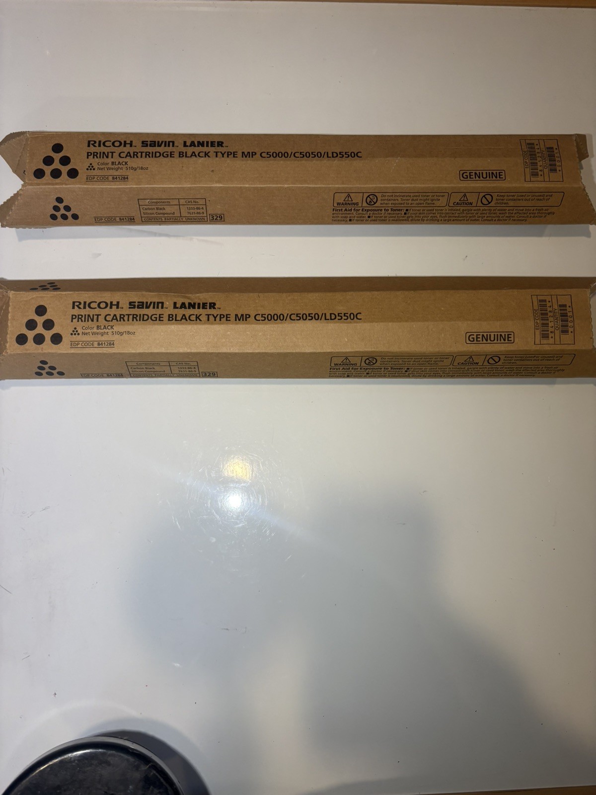 GENUINE RICOH SAVIN LANIER MP C5000 BLACK 841284 PRINT CARTRIDGE