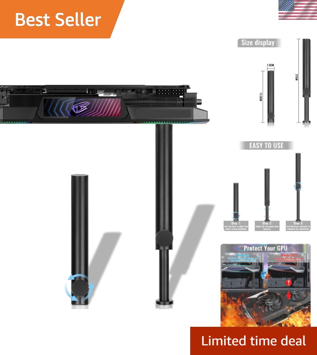 Tall GPU Support Bracket - Adjustable GPU Anti-Sag Stand GPU Mount