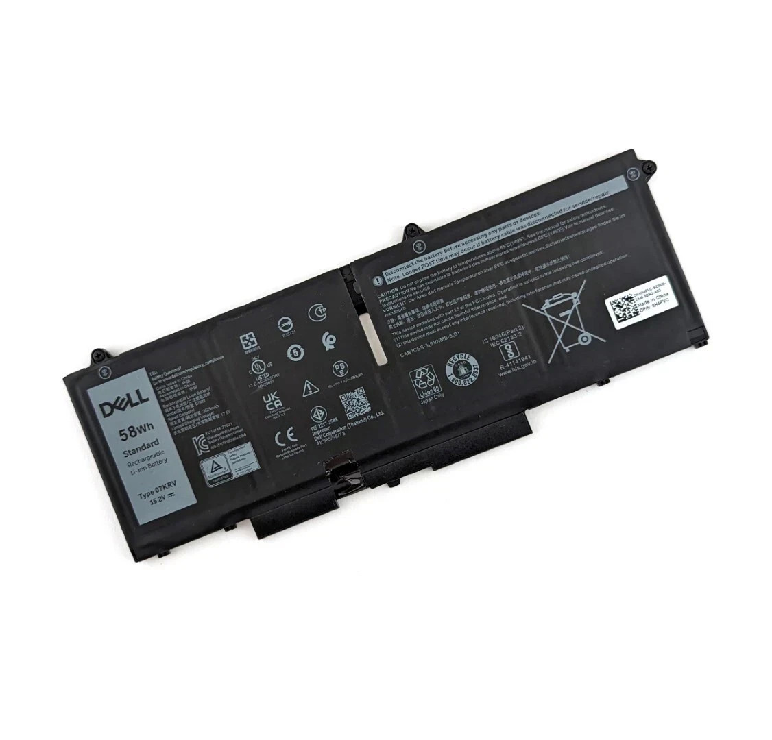 NEW Original 58Wh 07KRV Laptop Battery Dell Latitude 5330 7330 7430 7530 FK0VR