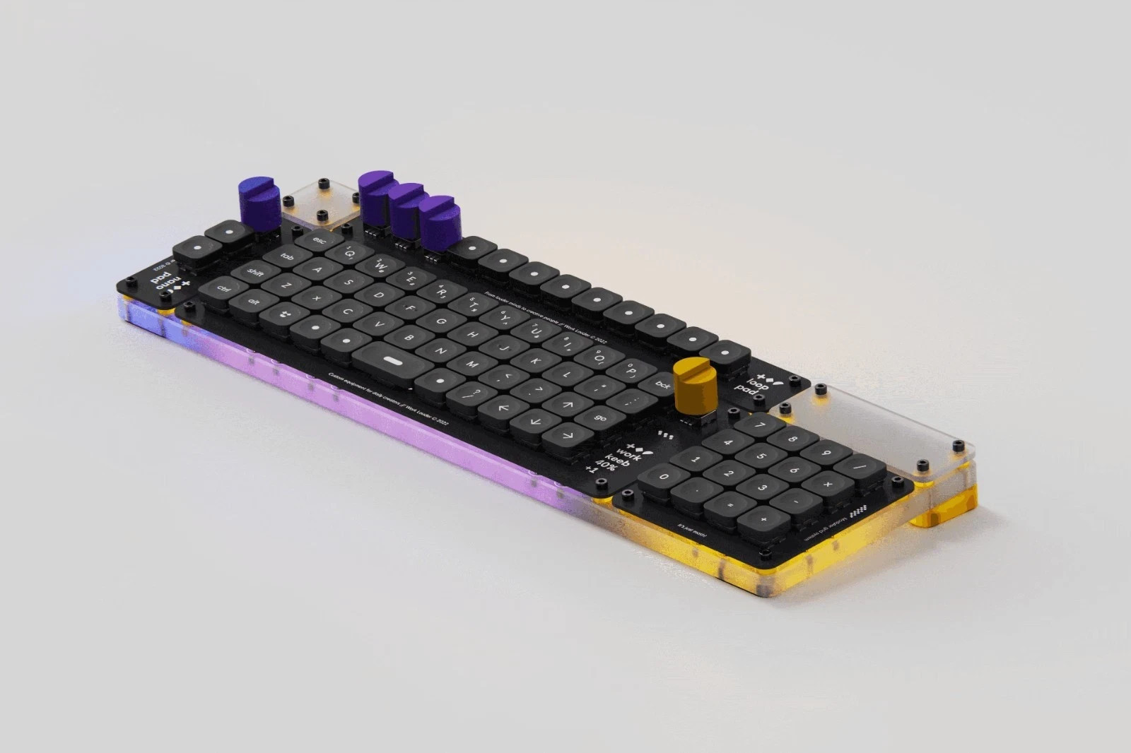 WORK LOUDER Creator Board XL Keyboard + wrk. Legend & Keycaps (Deadstock)