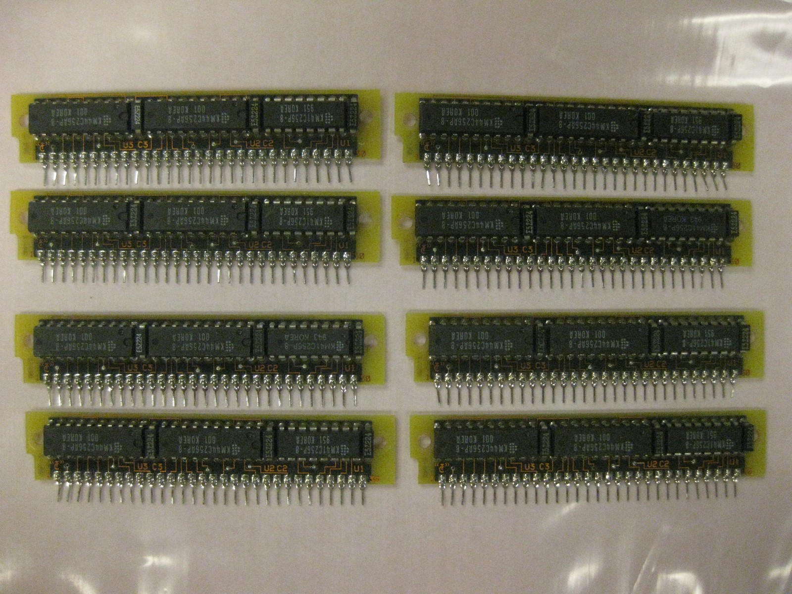 ( Lot of 8 ) 256K kbyte SIPP Memory Module,  256x9, Antique Very Rare Sipps