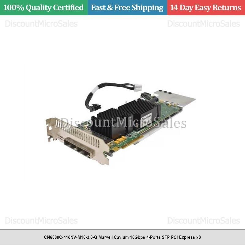CN6880C-410NV-M16-3.0-G Marvell Cavium 10Gbps 4-Ports SFP PCI Express x8