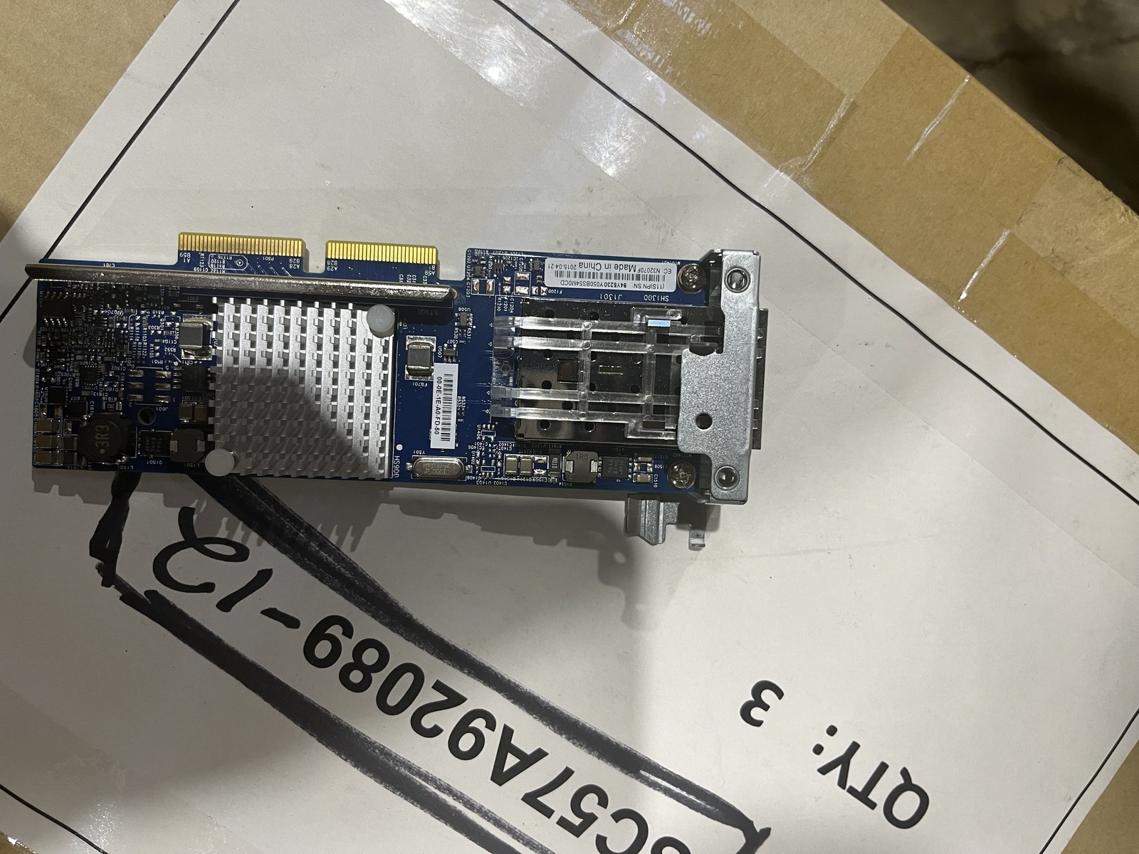 **BROADCOM NETXTREME II ML2 DUAL PORT 10GBE SFP+ PN: 94Y5230 00D2028-12-CT