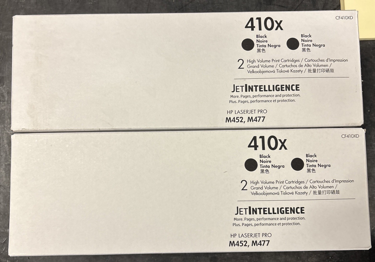 HP 410X 2-pack High Yield Black Original LaserJet Toner Cartridges, Per