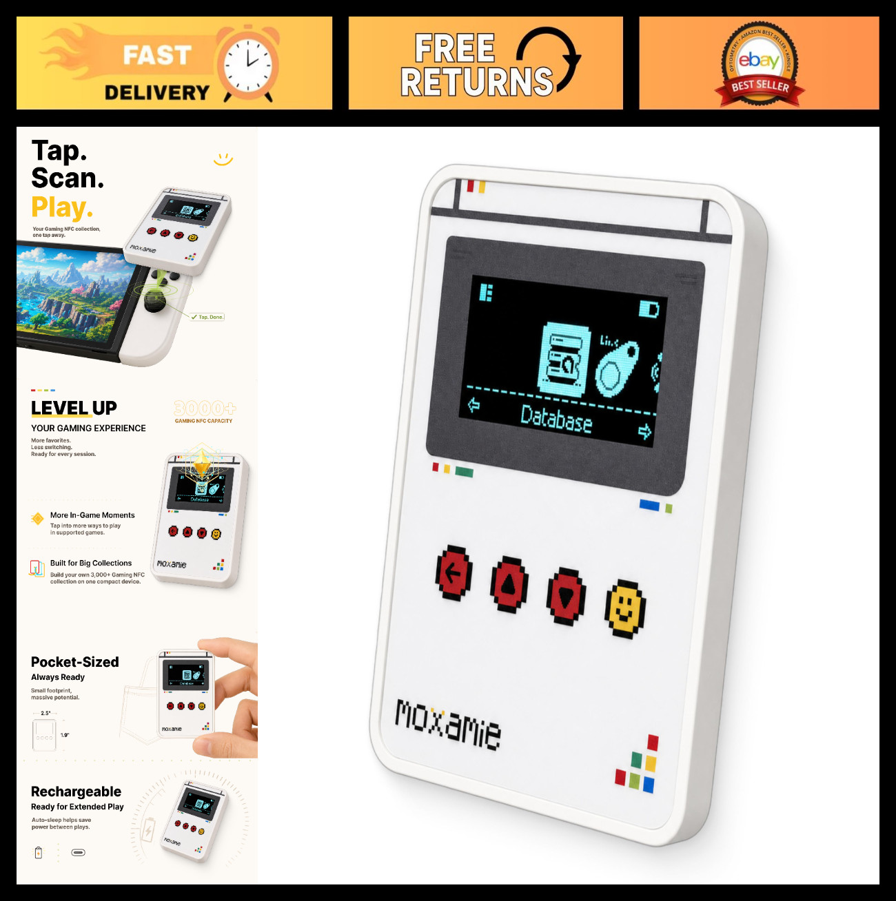 NFC Emulator for Switch 1 & 2, Compatible with 50+ Games, 3000+ Entries, Unlimit