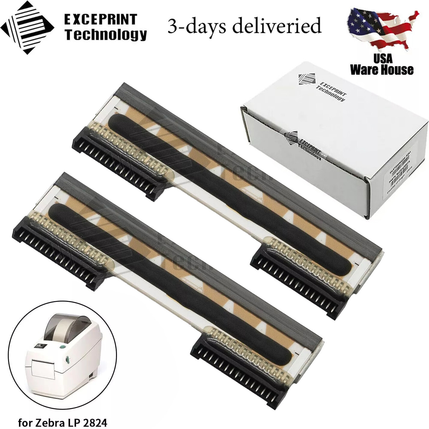 ✅ 2pcs Printhead for Zebra TLP2824 TLP2824 Label Printer 203dpi G105910-102 USA✅