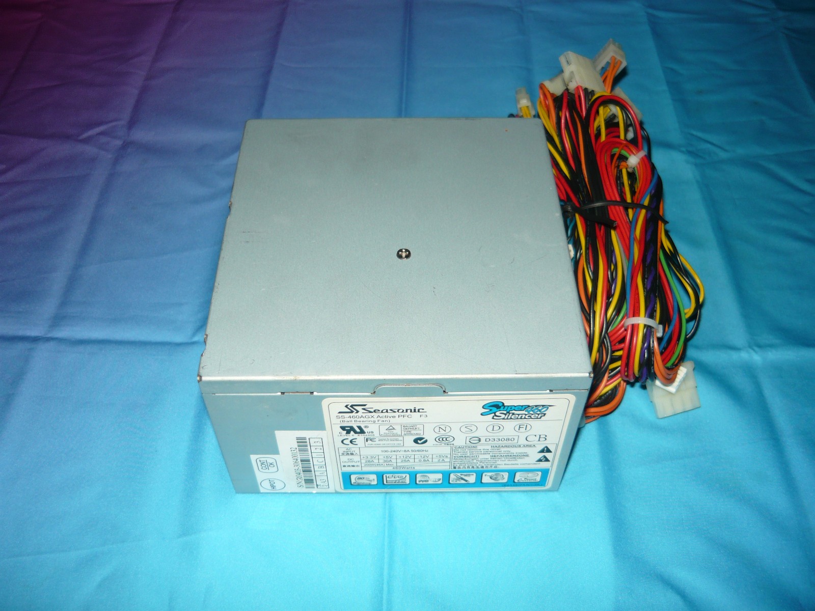 Vintage Seasonic SS-460AGX Super 460 Silencer ATX Power Supply PSU Used