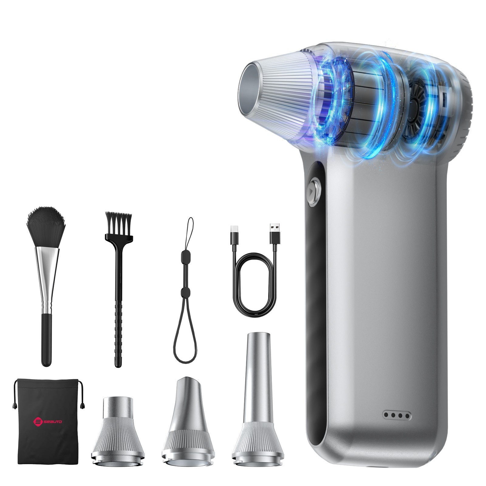 Cordless Air Duster 200000RPM Electric Compressed Air Duster USB-C Fast Charging
