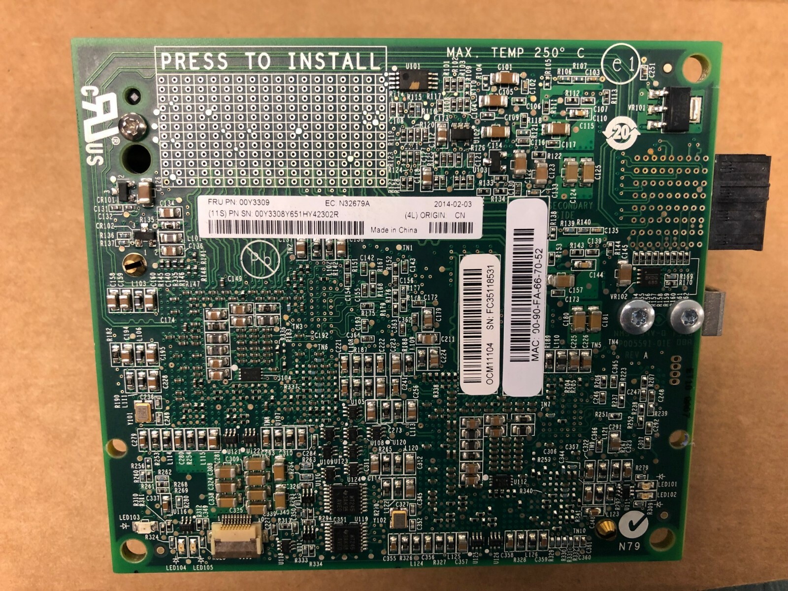 IBM 00MN789  CN4054R 10GB FLEX System Adapter 00Y3309 FLEX 00Y3305